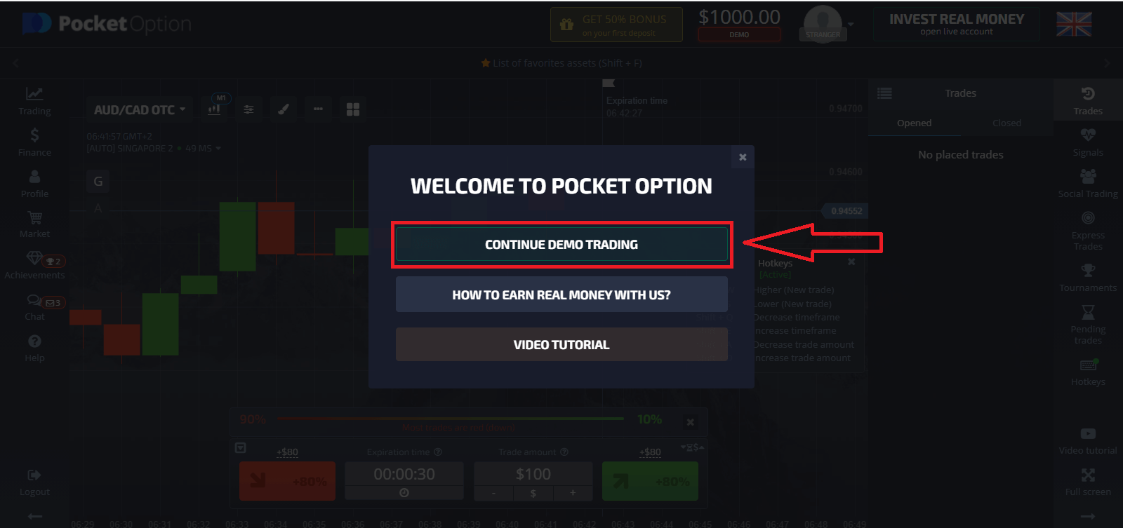 How to Open Account and Deposit Money at Pocket Option