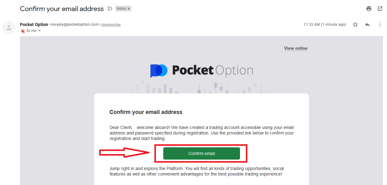 كيفية فتح حساب وتسجيل الدخول إلى Pocket Option